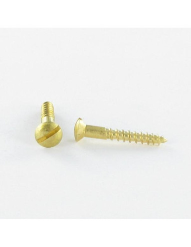 1 x Houtschroeven Messing gefreesde bolkop...
