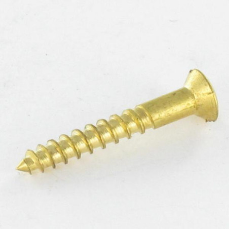 1 x Houtschroeven Messing gefreesde bolkop split 2X20 microschroeven