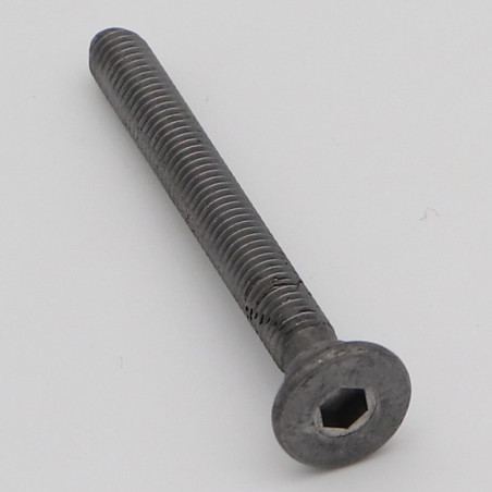 1 x Metalen schroeven Brede bol cilinderkop split M6X45 kartel Ruw staal