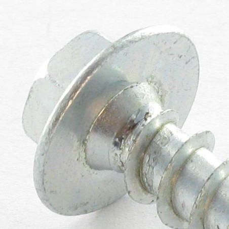 1 x TEKOR houtschroeven zeskantkop TH kraagflens 8X50 Wit verzinkt staal anti-splijtpunt type 17 cut