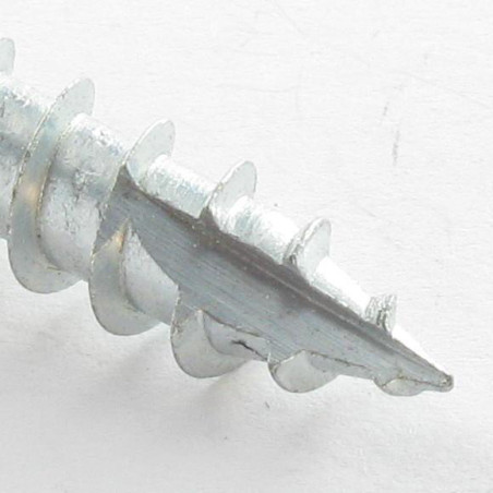 1 x TEKOR houtschroeven zeskantkop TH kraagflens 8X50 Wit verzinkt staal anti-splijtpunt type 17 cut