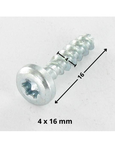 1 x Agglo houtschroeven ronde kop TORX T20 4X16...