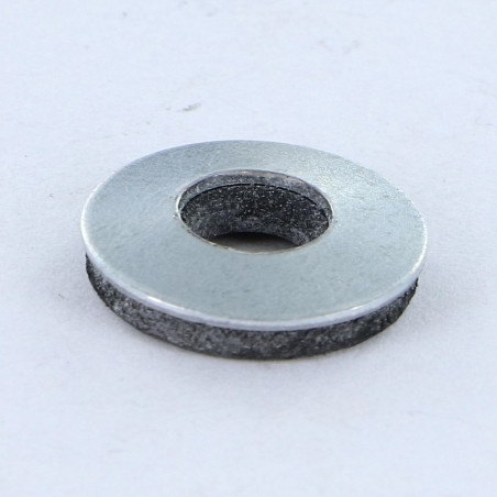 1 x Afdichtingsring met neopreen epdm afdichting Wit verzinkt staal 6.8X19