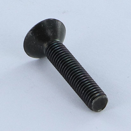 1 x Metalen schroeven gefreesde kop ongesplitst M5X27 Zwart gegalvaniseerd staal kopdiameter 11
