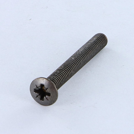 1 x Metalen schroeven gefreesde bolkop Pozi M5X40 brons staal