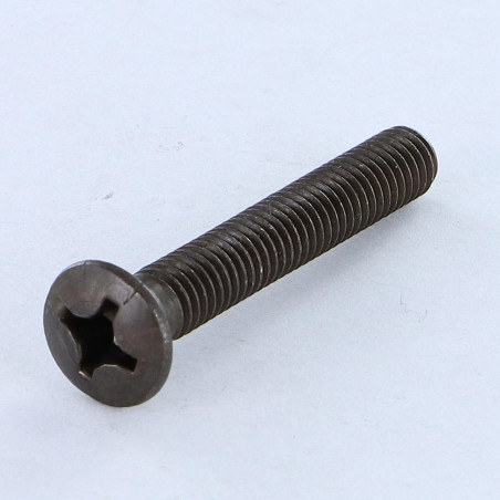 1 x Metalen schroeven gefreesde bolkop Pozi M5X40 Zwart gegalvaniseerd staal
