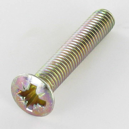 1 x Metalen schroeven gefreesde bolkop Pozi M6X35 Bichromaat