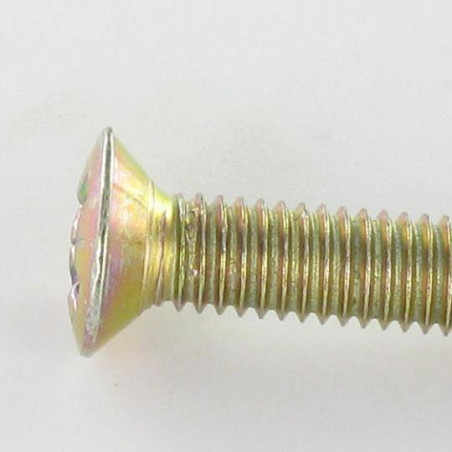 1 x Metalen schroeven gefreesde bolkop Pozi M6X35 Bichromaat