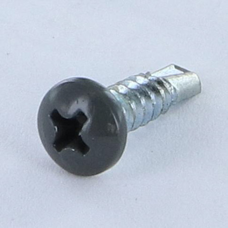 1 x Zelfborende schroef bol cilinderkop phillips 4.2X16 Wit verzinkt staal LAQ 7043