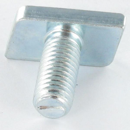 1 x Metalen schroeven kop ruit M8X14 dikte T.5 Wit verzinkt staal