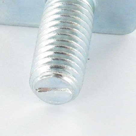 1 x Metalen schroeven kop ruit M8X14 dikte T.5 Wit verzinkt staal