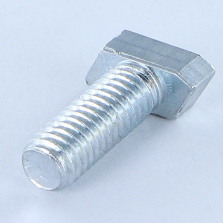 1 x Metalen schroeven kop ruit M6X16 Wit verzinkt staal 128 uren zoutnevel zonder rode roest