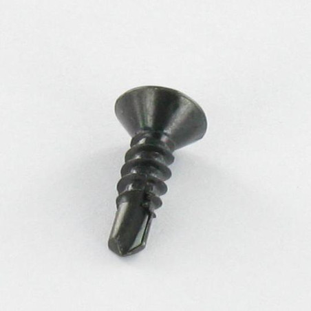 1 x Zelfborende schroef gefreesde kop phillips 3,5X16 metaalplaat gaas Zwart gegalvaniseerd staal