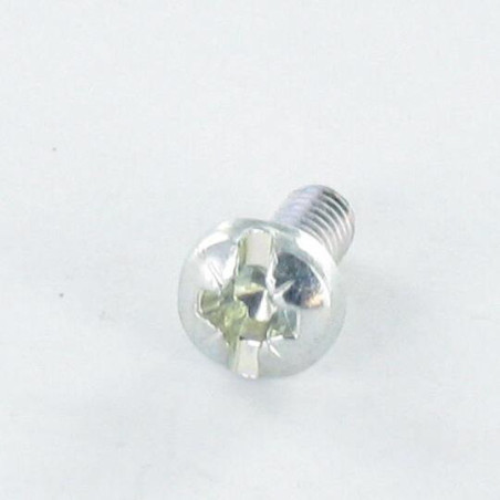 1 x Metalen schroeven Brede bol cilinderkop Pozi met split M3.5X7.5 A/CHANF Wit verzinkt staal
