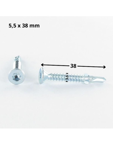 1 x Zelfborende schroef gefreesde kop TORX T25...