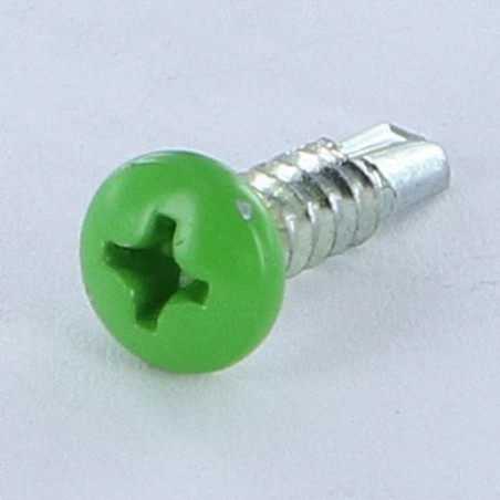 1 x Zelfborende schroef bol cilinderkop phillips 4.2X16 Wit verzinkt staal LAQ 6018