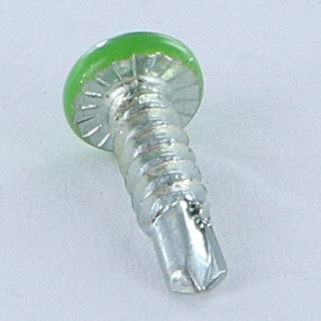 1 x Zelfborende schroef bol cilinderkop phillips 4.2X16 Wit verzinkt staal LAQ 6018