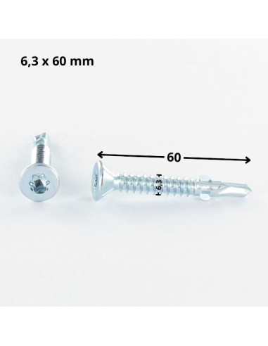 1 x Zelfborende schroef gefreesde kop TORX T30...