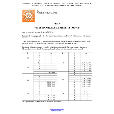 1 x Zelfborende schroef gefreesde kop TORX T30 6,3X60 gekarteld en gevleugeld Wit verzinkt staal