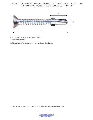 1 x Zelfborende schroef gefreesde kop TORX T30...