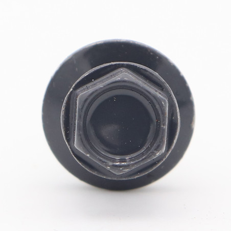 1 x Zelfborende schroef zeskantkop TH 4.8X35 Afdichtingsring met neopreen epdm afdichting Wit verzinkt staal RAL7024
