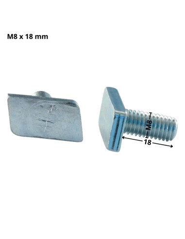 1 x Metalen schroeven T.LOSANGE M8X18 Wit...