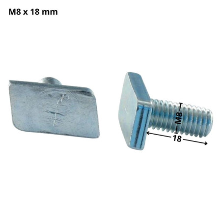 1 x Metalen schroeven T.LOSANGE M8X18 Wit verzinkt staal