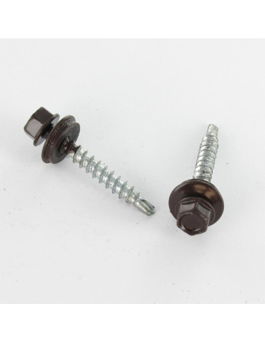 1 x Zelfborende schroef zeskantkop TH 4.8X28...
