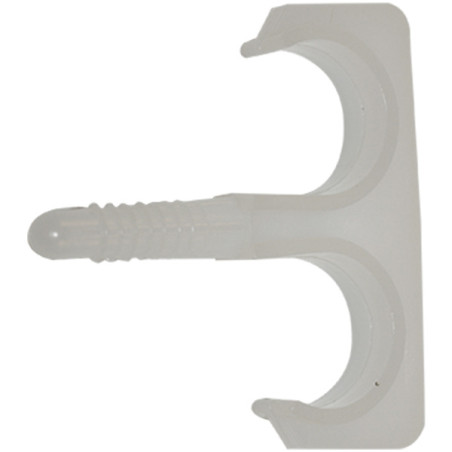 1 x Spijkerclip CLIPS dubbel voor Kabel van 16 Nylon