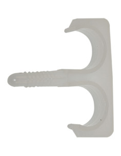 Spijkerclip CLIPS dubbel voor Kabel van 20 Nylon
