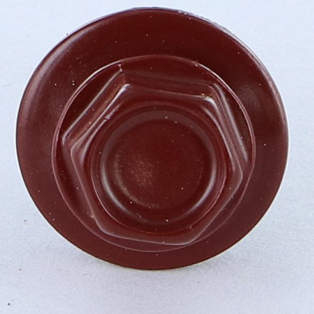 1 x Zelfborende schroef zeskantkop TH 4.8X19 Afdichtingsring met neopreen epdm afdichting Wit verzinkt staal RAL8012