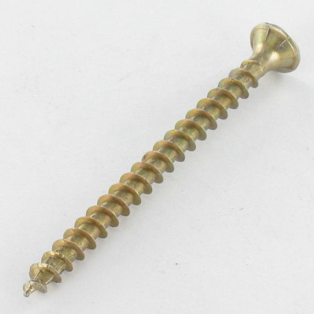 1 x Schroeven SPAX gefreesde kop Pozi PZ7 4,5X80 kopdiameter Klasse 8.8 volledige draad YELLOX