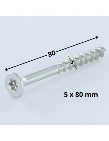 1 x Schroeven SPAX gefreesde kop TORX T20 5X80...
