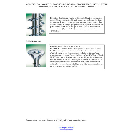 1 x Schroeven SPAX gefreesde kop TORX T10 3X40 bedraad op 23 gedeeltelijke draad WIROX microschroeven