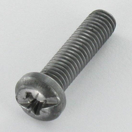 1 x Metalen schroeven cilindrische kop Pozi met split M5X20 Ruw staal