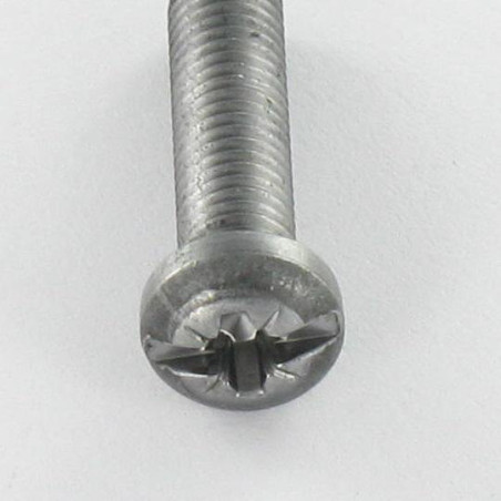 1 x Metalen schroeven cilindrische kop Pozi met split M5X20 Ruw staal