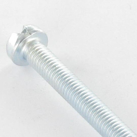 1 x Metalen schroeven cilindrische kop split M5X25 Wit verzinkt staal