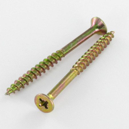 1 x Schroeven SPAX gefreesde kop Pozi PZ7 4,5X35 bedraad op 24 gedeeltelijke draad Bichromaat