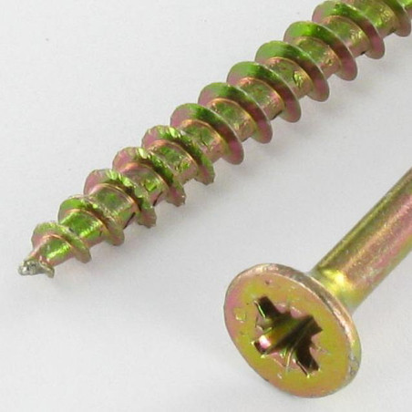 1 x Schroeven SPAX gefreesde kop Pozi PZ7 4,5X35 bedraad op 24 gedeeltelijke draad Bichromaat
