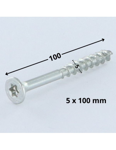 1 x Schroeven SPAX gefreesde kop TORX T20 5X100...