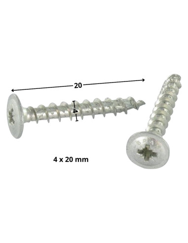 1 x Schroeven SPAX platte kop Pozi 4X20 WIROX