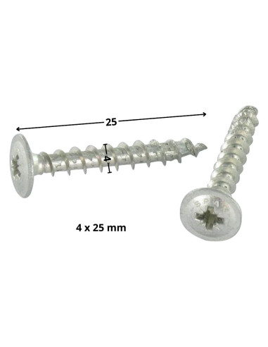 1 x Schroeven SPAX platte kop Pozi 4X25 WIROX