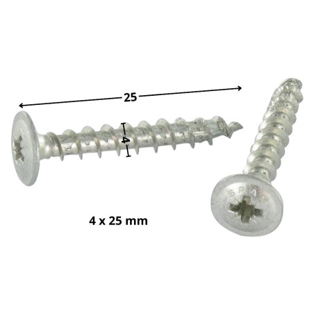 1 x Schroeven SPAX platte kop Pozi 4X25 WIROX