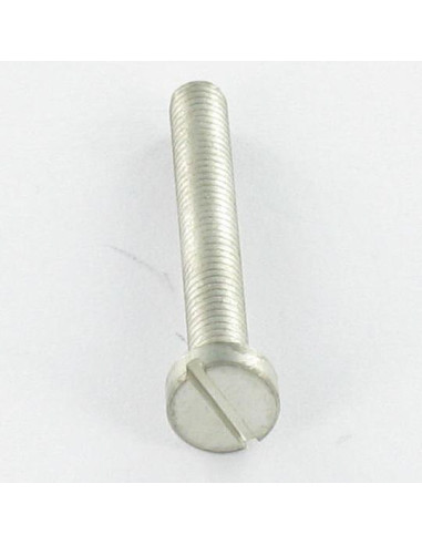 1 x Metalen schroeven Messing nikkel Brede bol...