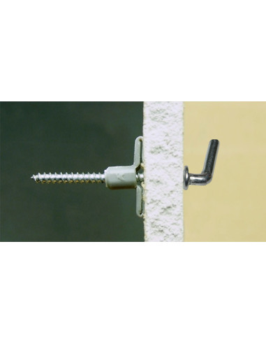 1 x Plug Nylon 8X40 met Schroefduim KORT kraag...