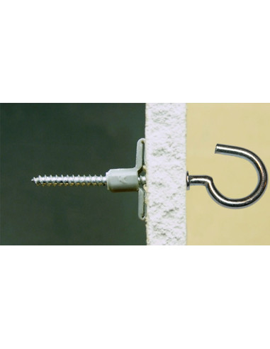 1 x Plug Nylon 8X40 met Haak met kraag 4X45