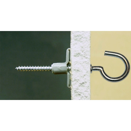 1 x Plug Nylon 8X40 met Haak met kraag 4X45