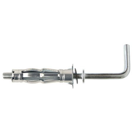 1 x Metalen plug 4X38 to Schroefduim Wit verzinkt staal