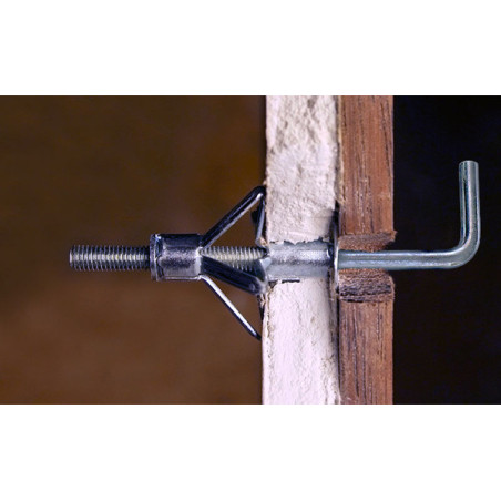 1 x Metalen plug 4X38 to Schroefduim Wit verzinkt staal