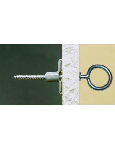 1 x Plug Nylon 8X40 met Oogschroef met kraag 4X45